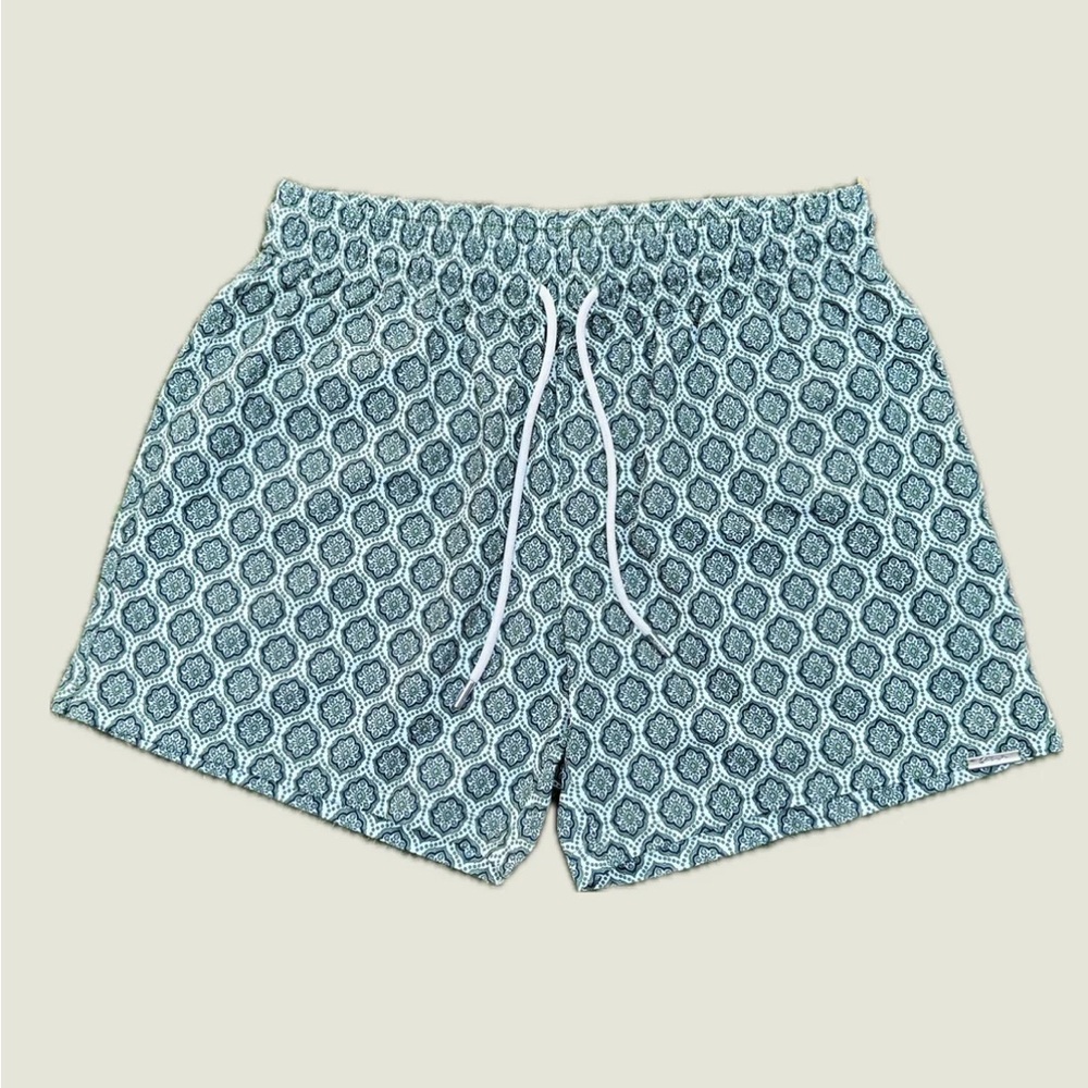Stylish Geometric Pattern Swim Trunks - image 3